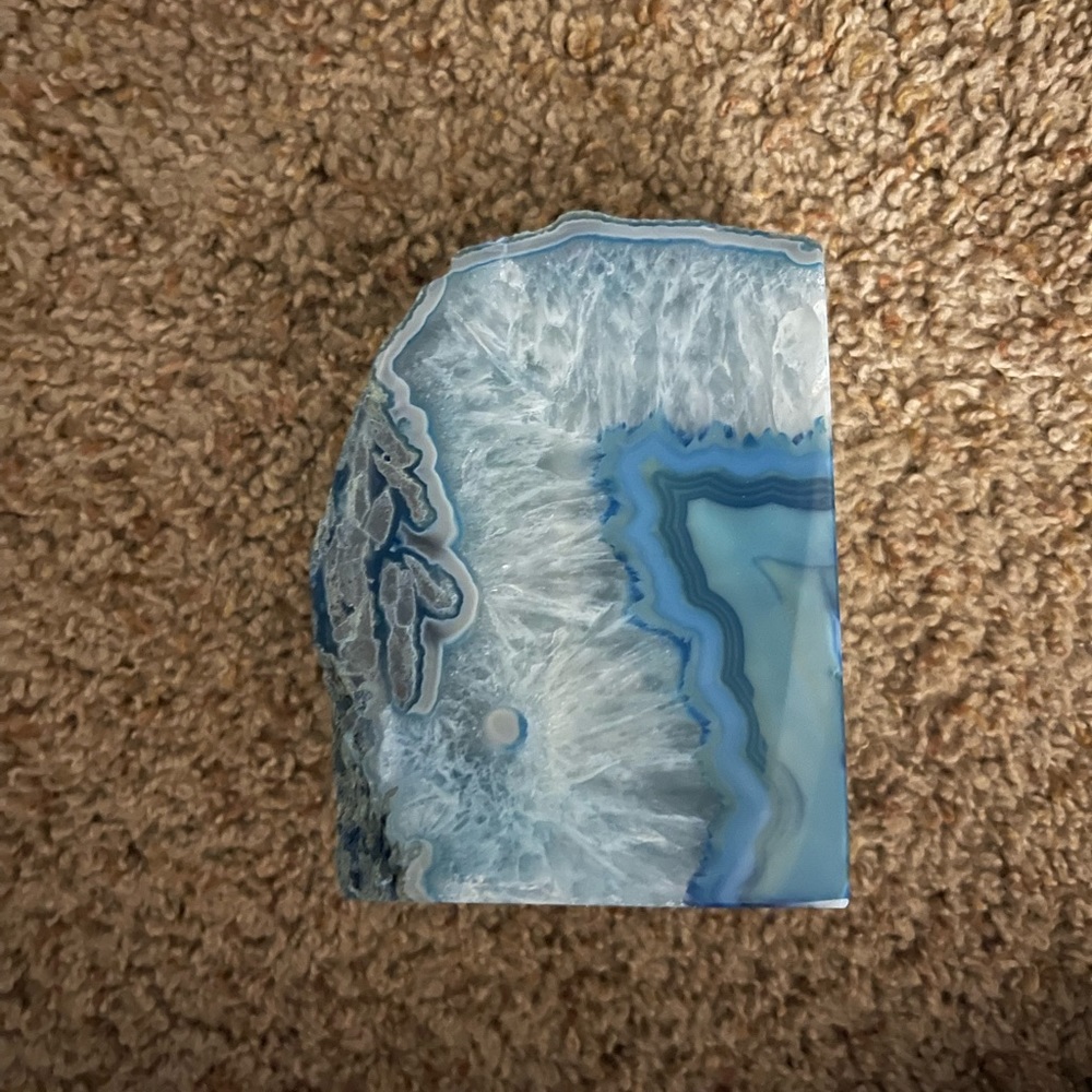 Blue Agate Bookend